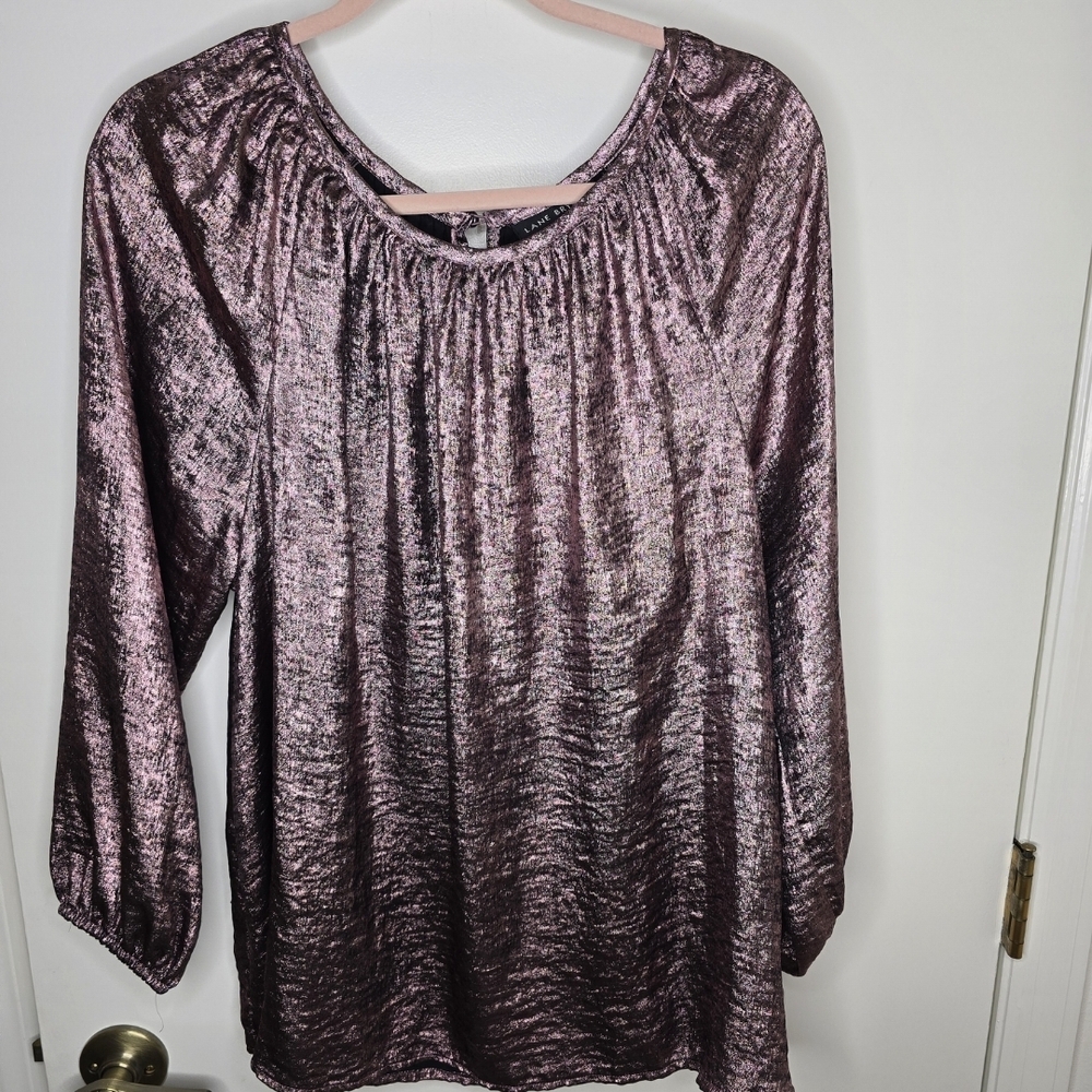 Lane Bryant Metallic Mauve Shimmering Women's Top 18/20